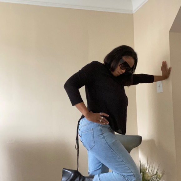 Denim Laced Jeans - Picture 2 of 5